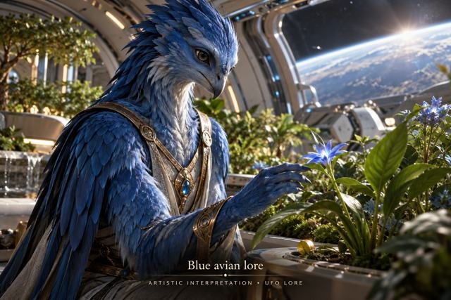 Blue avian lore